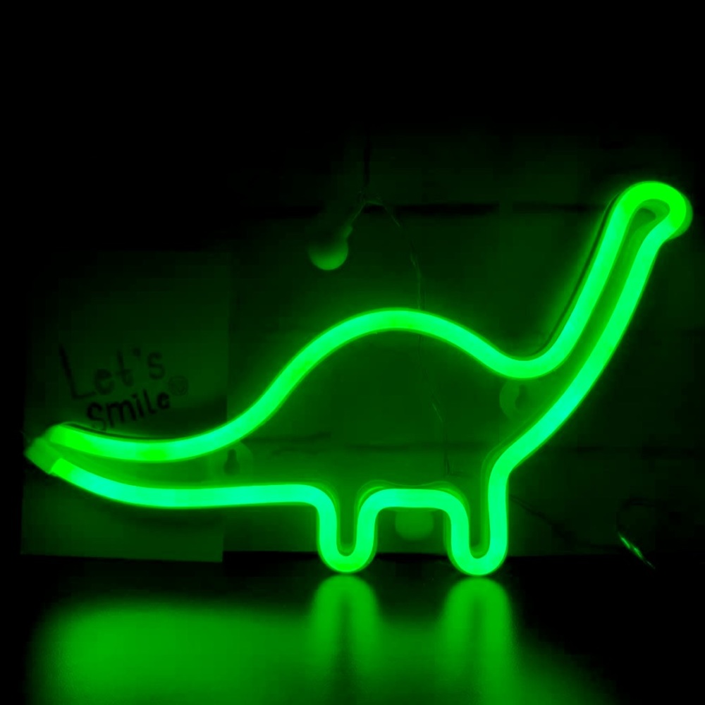 Neon Green Dinosaur Animal Kid/Teen Wall Room Party Birthday Gift Decor LEDLight